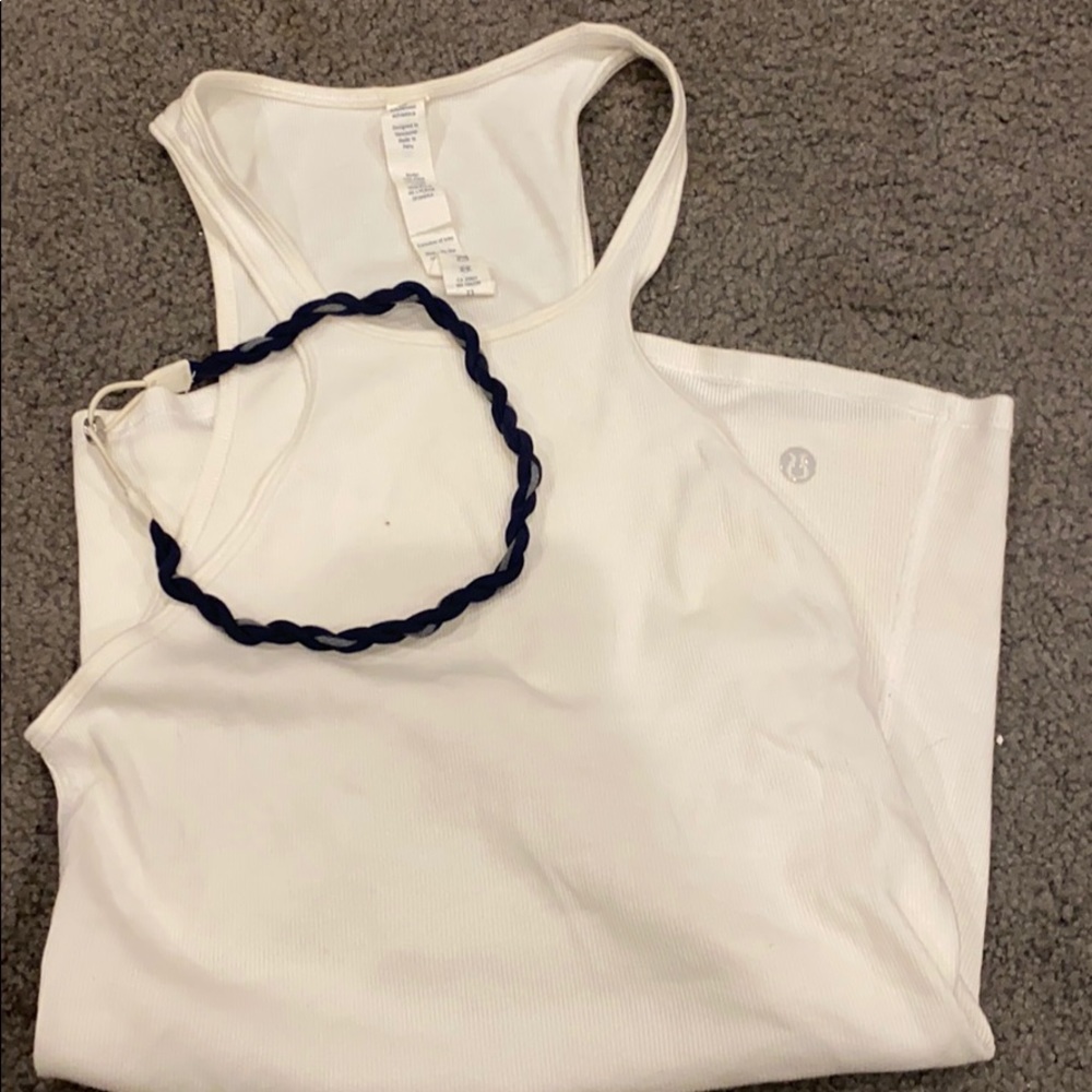 Lulu lemon tank top and headband set